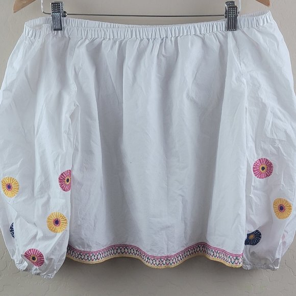 Madewell Embroidered Off-the-Shoulder Top Size M - Picture 13 of 13